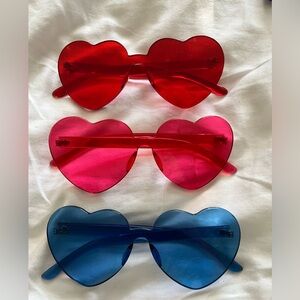 Set of 3 heart sunglasses